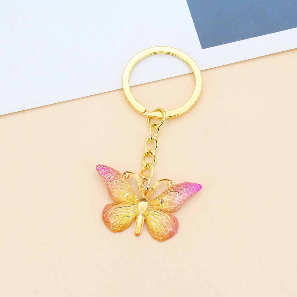 Colorful Butterfly Pendant Keychain and Earphone Bag Ornament for Girls