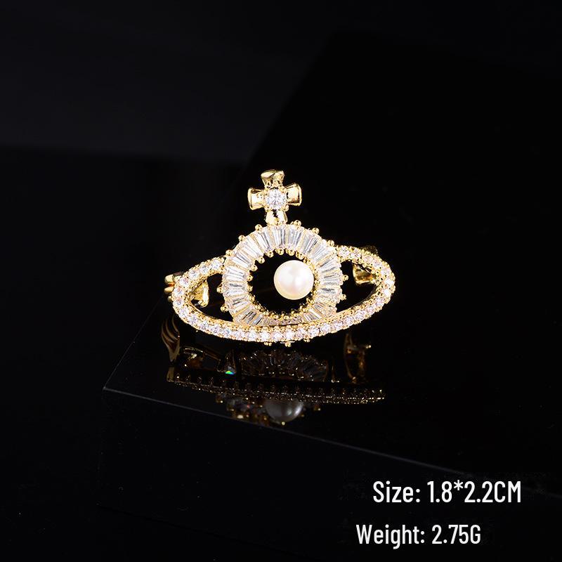 Broșă Elegantă cu Zircon Micro-Incrustat: Accesoriu de bijuterie la modă, potrivit pentru orice ținută, pentru vară