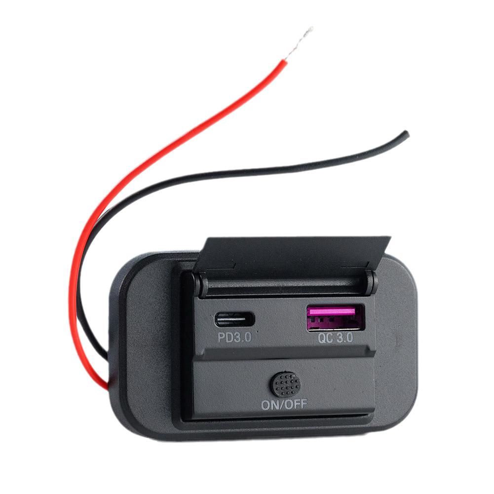 36W QC3.0 Dual USB Car Charger Smart Car Phone Charger Boats RV Modification USB Accessories Without Punching