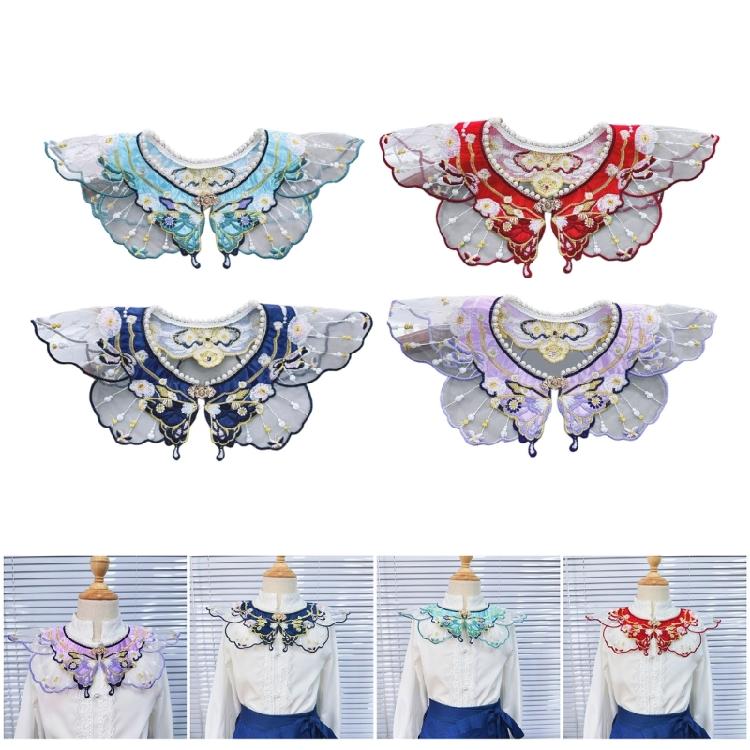 Yunjian Shawl Decorative Hanfu Floral False Collar Embroidery Detachable Collar