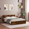 VidaXL Bed Frame with Headboard Smoked Oak 140x200 Cm 3207487