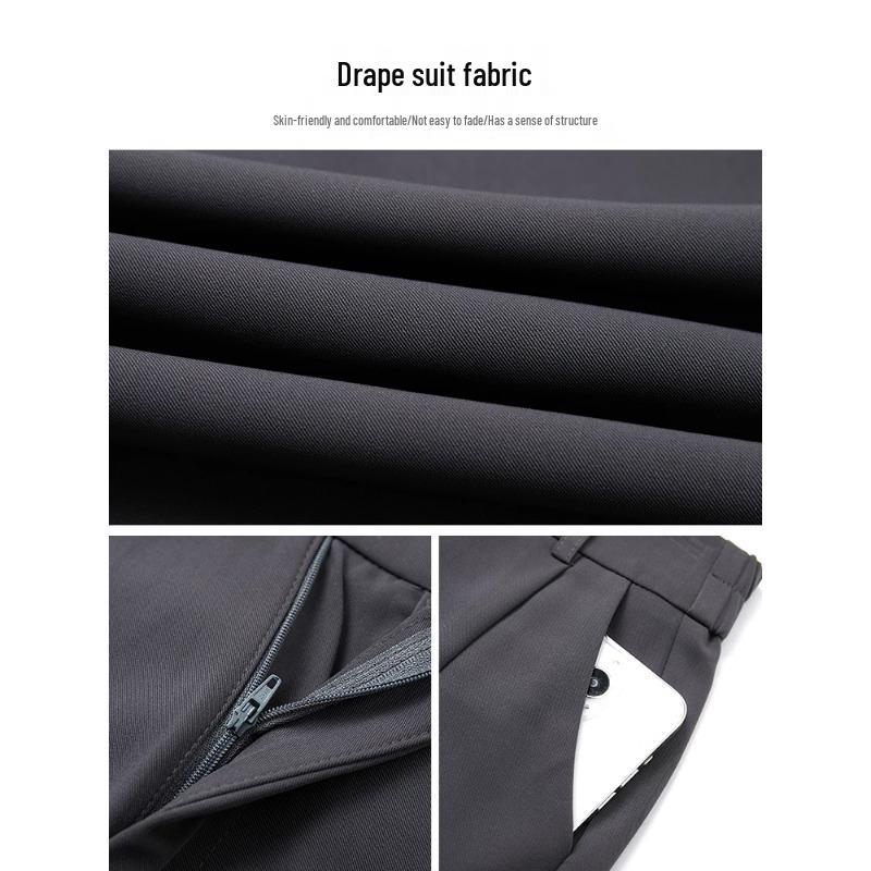 Šedé ležérní kalhoty se širokými nohavicemi pro ženy - Móda 2025, Ideální pro podzim a jaro, Kalhoty k obleku s rovnými nohavicemi a ležérním stylem