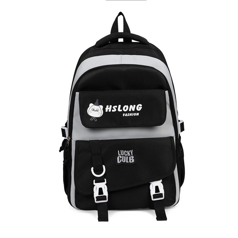 

Водонепроникний Стійкий до Зношування Рюкзак Великої Місткості для Учнів Середньої та Старшої Школи 30x18x46 cm чорний