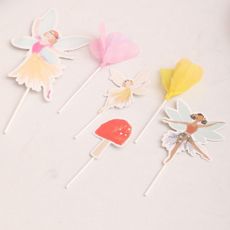 10Guests Fairy Party Disposable Tableware Butterfly Princess Plates Cups Napkins Girls Happy Spirit Theme Birthday Party Decor