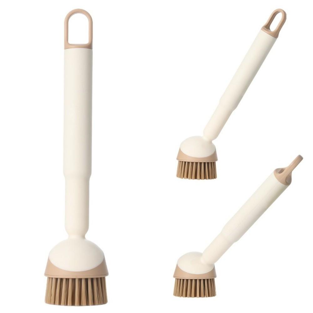 Stain Removal Rotatable Pot Scrubber Long Handle Cookware Cleaner Brush Kitchen Use