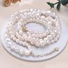 HENGSHENG Baroque Freshwater 5-6mm 8-9mm White Pearl Double Necklace 925 Silver Trendy Jewelry Gift for Women Girls