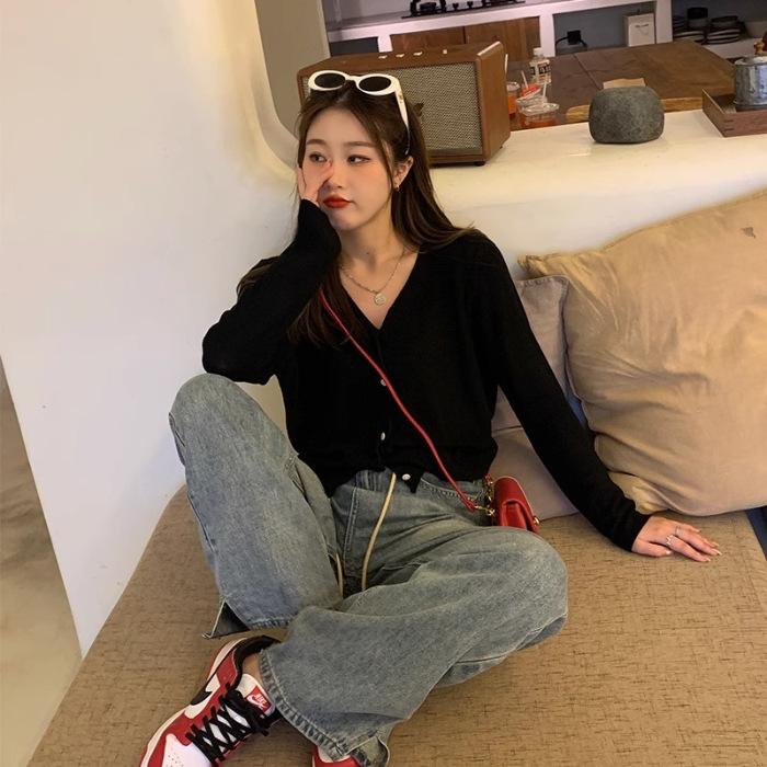 Sun Protection Cardigan Thin Women Ice Silk Knit Coat Summer Cover Up Top White Air Conditioning Shirt