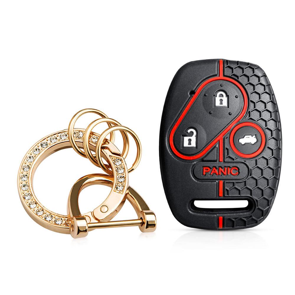 For Honda CRV SRV FRV Fit Civic Accord Jazz For Acura CSX Silicone Key Case Fob Accessories Holder Key Cover Shell