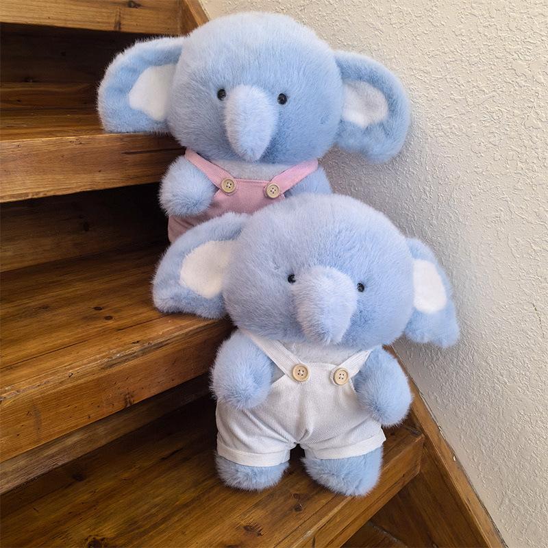 Cute Dressed Baby Elephant Doll Plush Toy Elephant Doll Kindergarten Baby Soothing Pillow Rag Doll