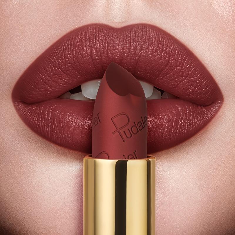 Rouge à lèvres mat velours brumeux, imperméable et résistant à la sueur avec une application facile de la couleur, gloss à lèvres portable look de maquillage parfait