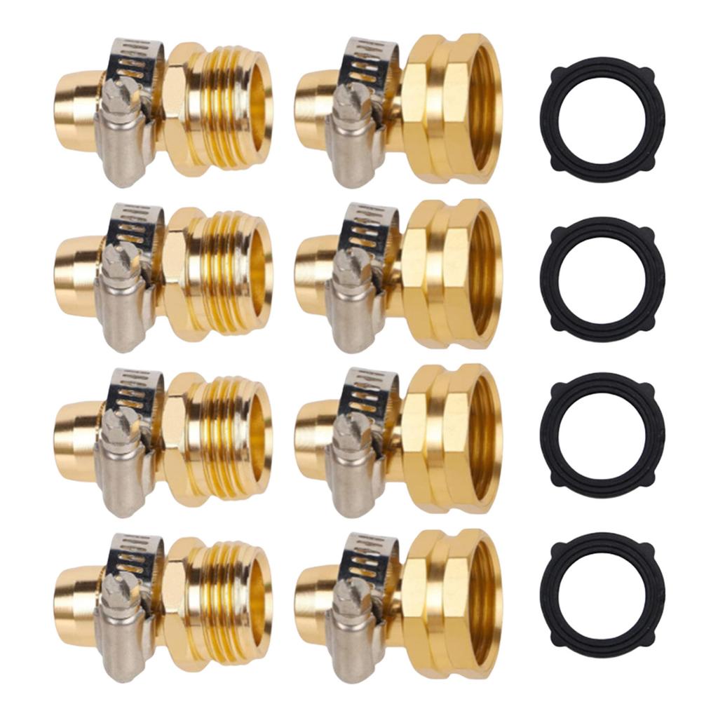 Garden Hose Repair Connectors Stainless Steel Clamps for 3/4 Inch Hoses Corrosion Resistant Easy To Install Long Lasting