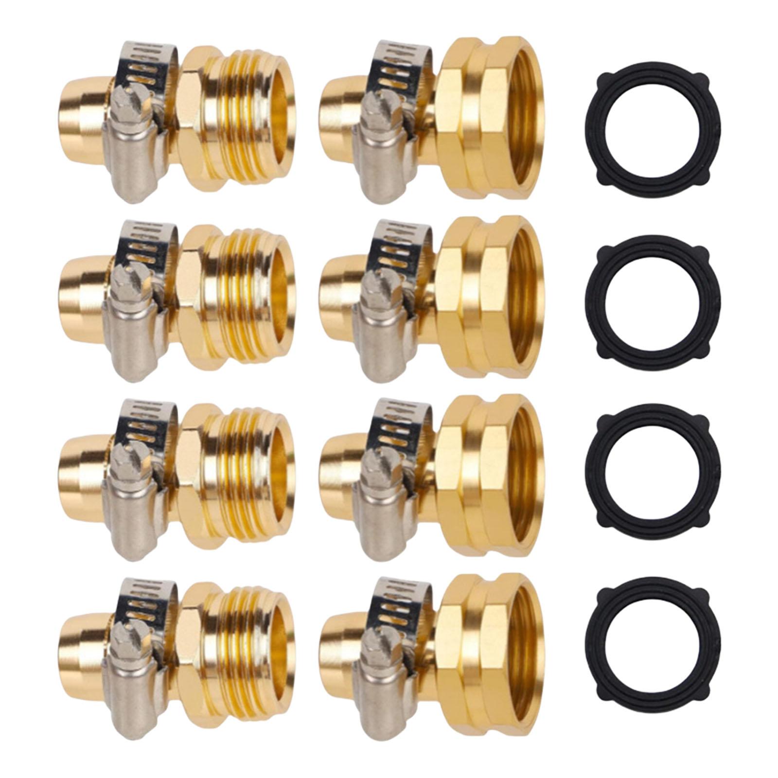 

Long Lasting Easy To Install Aluminum Hose Repair Connectors 3/4 Inch Garden Hose Compatible Includes Stainless Clamps