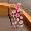 Coque de téléphone Design Fleur Tropicale & Animaux Marins Pour iPhone17 Air 16 16e 15 13 12 11 ProMax Pro Plus Anti-Choc Carcasa Cover