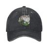 Vintage Watermelon Cat Silly Cat Meme Baseball Caps Unisex Style Distressed Washed Headwear Funny Outdoor Summer Soft Caps Hat
