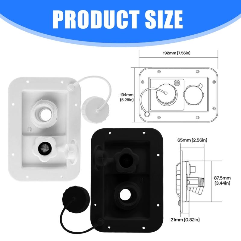 Double Port Water Inlet Featuring Plastic Construction for Quick Water Refilling In Camping & Outdoor Adventures