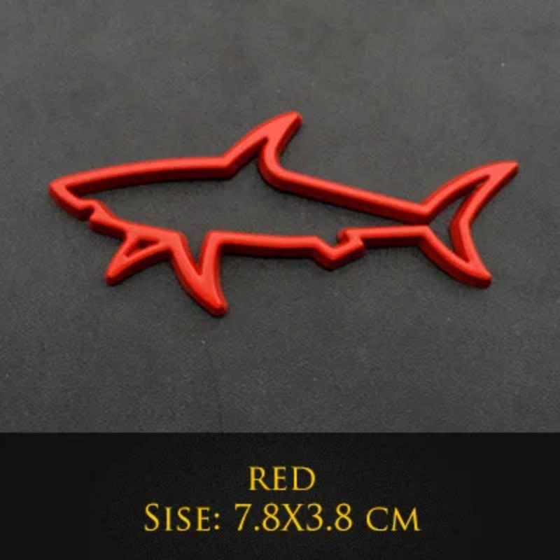 1pc 3D Metal Car Styling Sticker Hollow Fish Shark Emblem Badge Decals Automobiles Motorcycle Computer Fuel Car Accessories