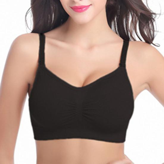 Reggiseno da donna con imbottiture pettorali rimovibili Senza cuciture Push-up Apertura frontale Reggiseno per allattamento No