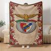 Benfica Motiv Aufdruck Decke - Perfekt für Sofa, Bett, Reisen & Außenbereich | Maschinenwaschbar, Gemütlich & Langlebig.