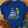Christmas Cartoon Green Fur Monster 3D Printed Women's Short Sleeve Tees Top Kids Girl Casual Pullover