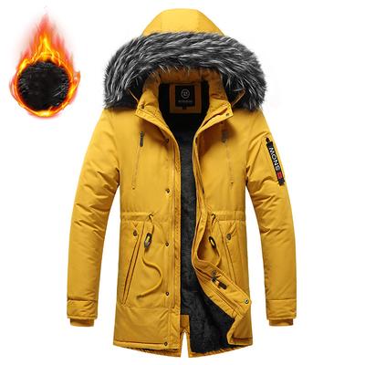 Winter Men Warm Jacket Men Cotton Windproof Casual Parkas Jacket Coat Men Fur Collar Thicken Outwear