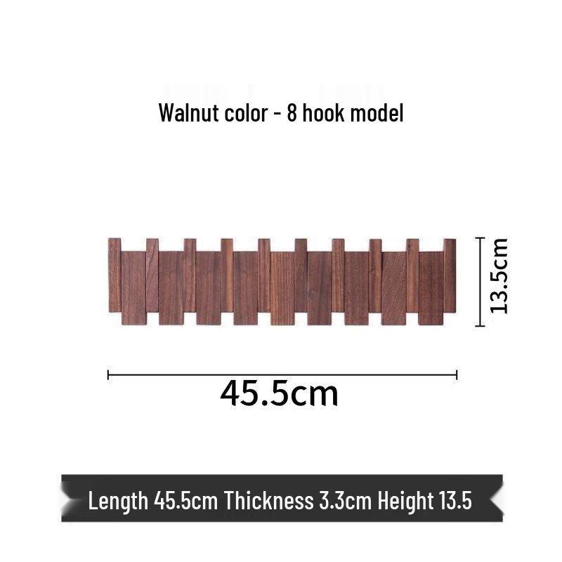 Nordic Punch-Free Solid Wood Coat Rack for Entrances, Walls, and Hallways.