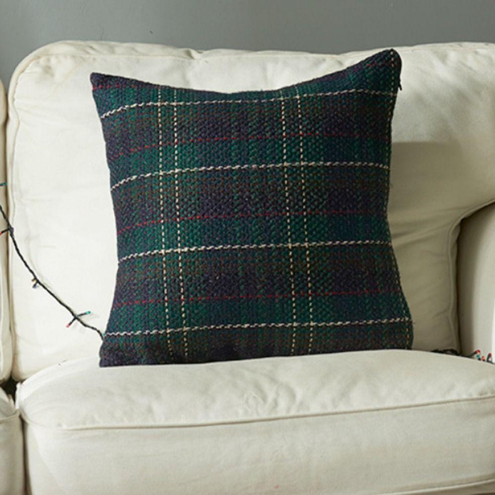 Multiple Sizes Throw Pillowcover Classic Cushion Cover Soft Christmas Plaid Pillowcase Sofa/Bed