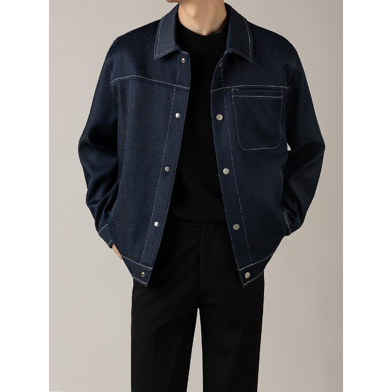 

Autumn Coat Men s Korean Version Men s Lapel Casual Jacket Spring and Autumn New Trend Loose Tops and Clothes 3XL