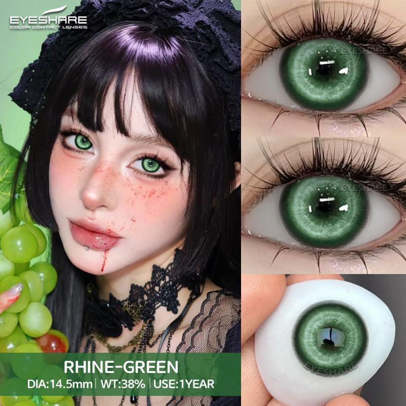Eyeshare 1 Pair Red/Whie/Black Contact Lenses for Halloween Crazy Party Eye Makeup Lens Anime Role Playing Pupils