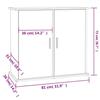 VidaXL Support pour aquarium gris béton 81x36x73 cm bois d'ingénierie 833627