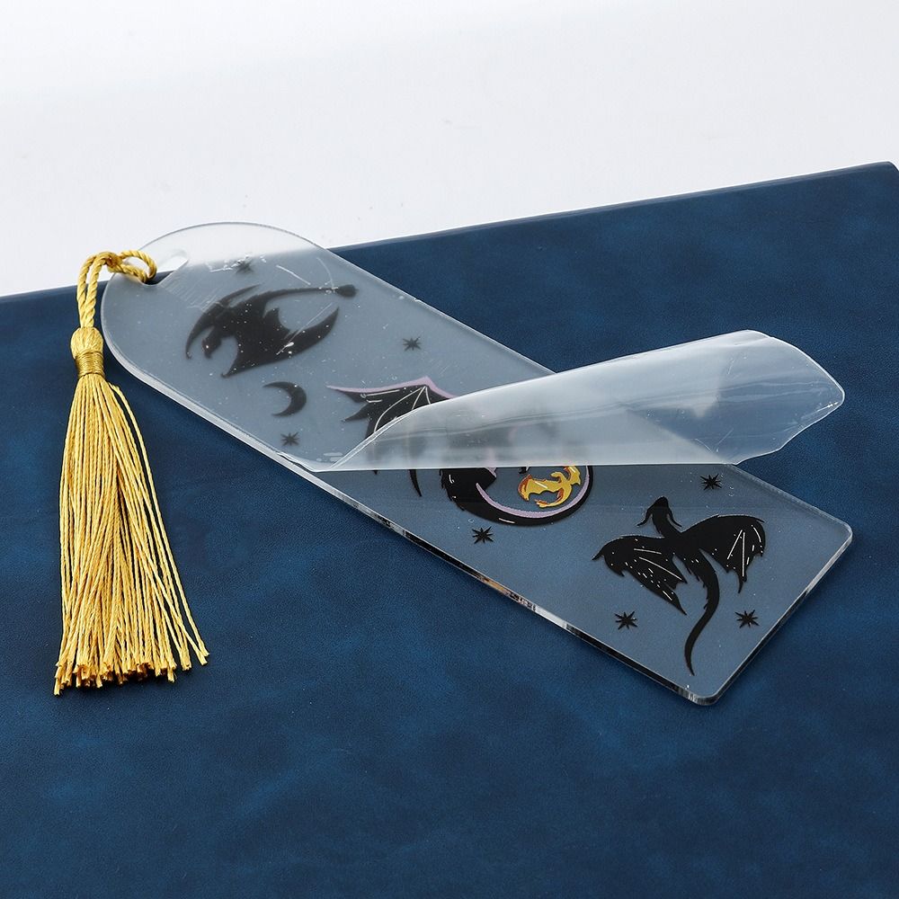 Anime Black Dragon Bookmarks Collection Gift for Book Lovers Acrylic Book Mark for Men Women Teacher Friend Kid Marker Reading