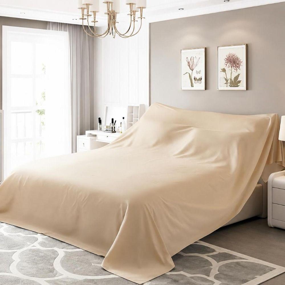 Solid Color Dust Proof Sheet Washable Cloth Furniture Protector Bed Sofa Tea Table Chair