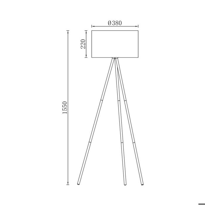 Lampadaire décoratif 1xE27 23W IP20 – Blanc