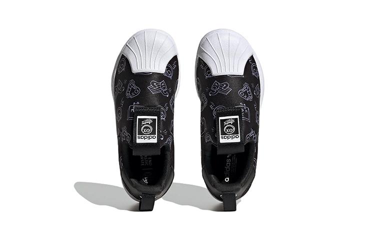 LEGO x Adidas Originals SUPERSTAR 360 Low top Skateboard Shoes Black White Children Aged 3 7 Years Old HQ4101