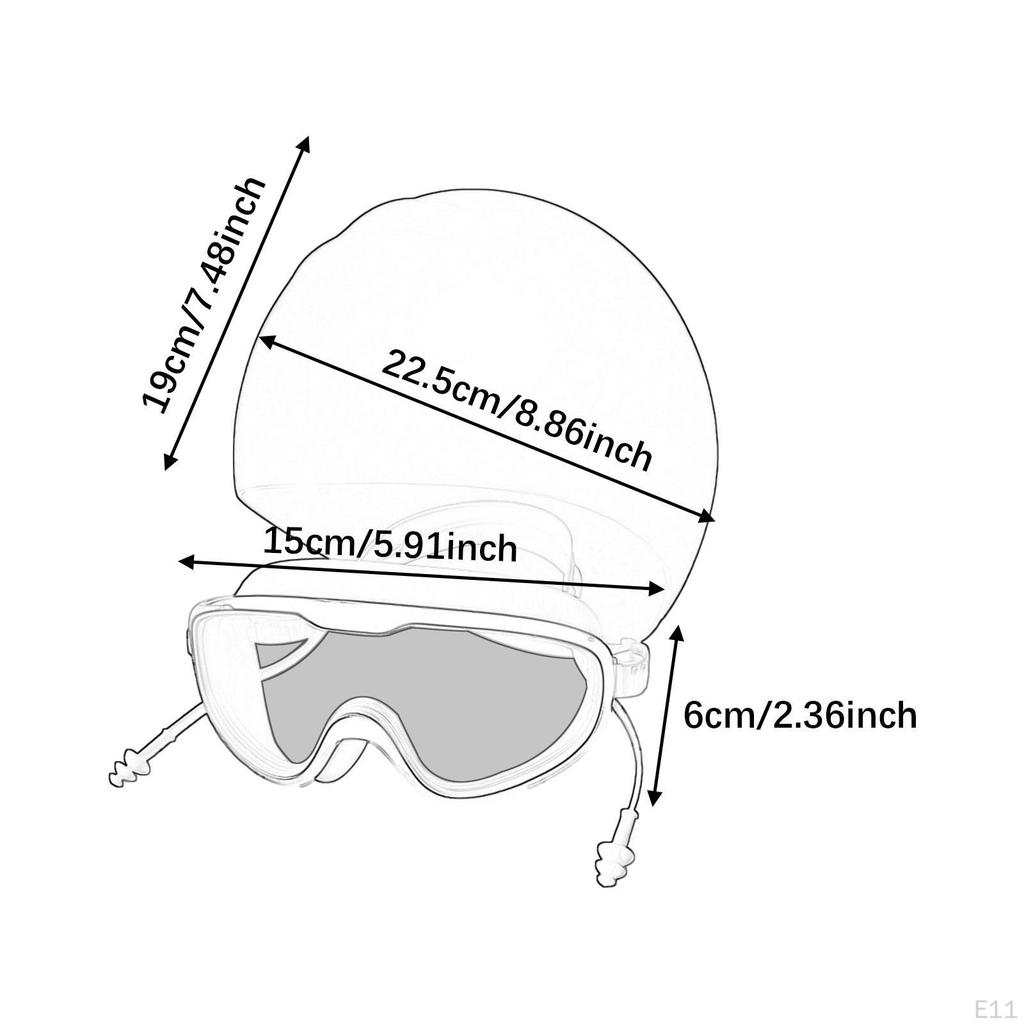 Schwimmbrille und Kappe Tauchbrille Anti-Beschlag Herren Damen Tragbar Verstellbar mit Ohrstöpseln Brille