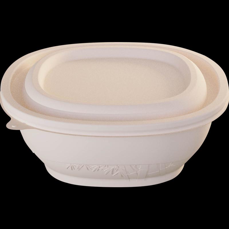 Disposable Corn Starch Square Food Container 450ml