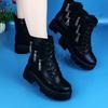 Boots soft leather soft sole winter new thick sole fashion snow boots velvet warm comfortable cotton shoes women