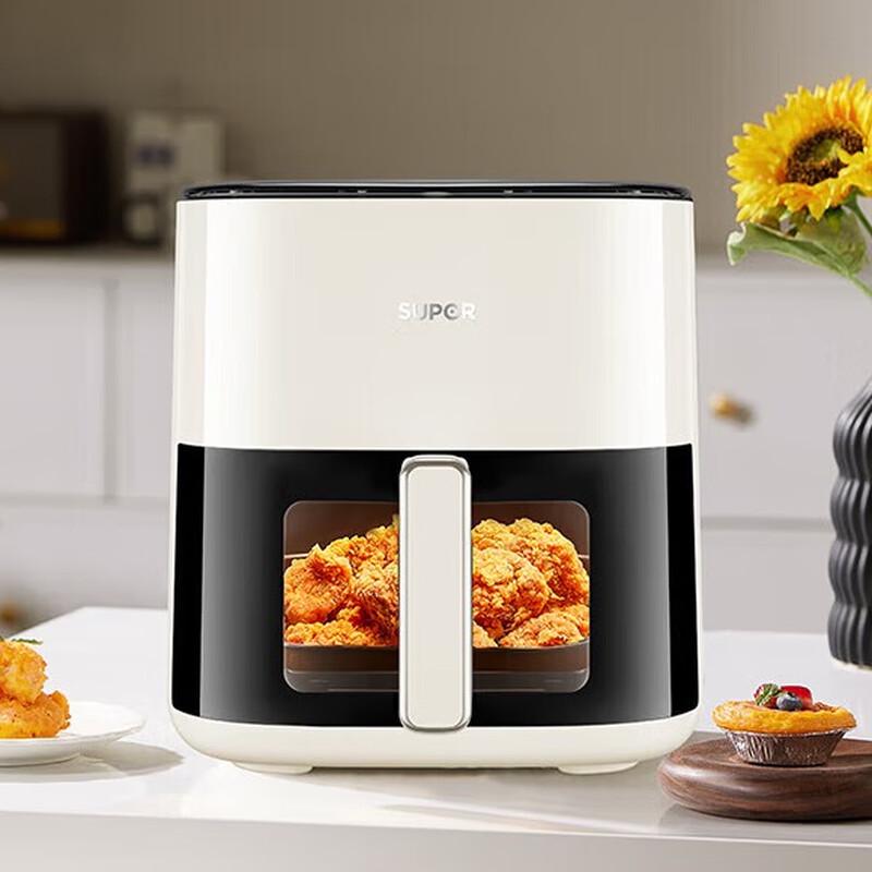 SUPOR 5L Visible Steam No-Flip Air Fryer CN plug (adapter included)