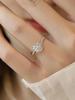 925 Sterling Silver Wedding Women Rings Brilliant Cubic Zirconia Temperament Elegant Lady Rings Engagement Band Trend Jewelry