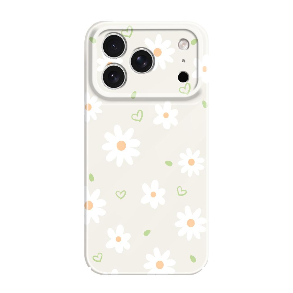 Tender Daisy Phone Case For iPhone 17 Air 16 16E 15 14 Plus Pro Max Film Hard Cover