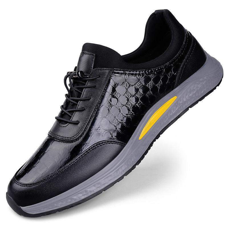 

Мужские повседневные туфли из натуральной кожи, новые осенне-зимние, деловые, трендовые, на мягкой подошве, спортивные, повседневные 46 чёрный