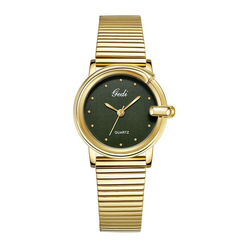 Light Luxury High-Value Women S Watch Niche High-End Waterproof Quartz Watch Women S Exquisite Gold Steel Belt Watch