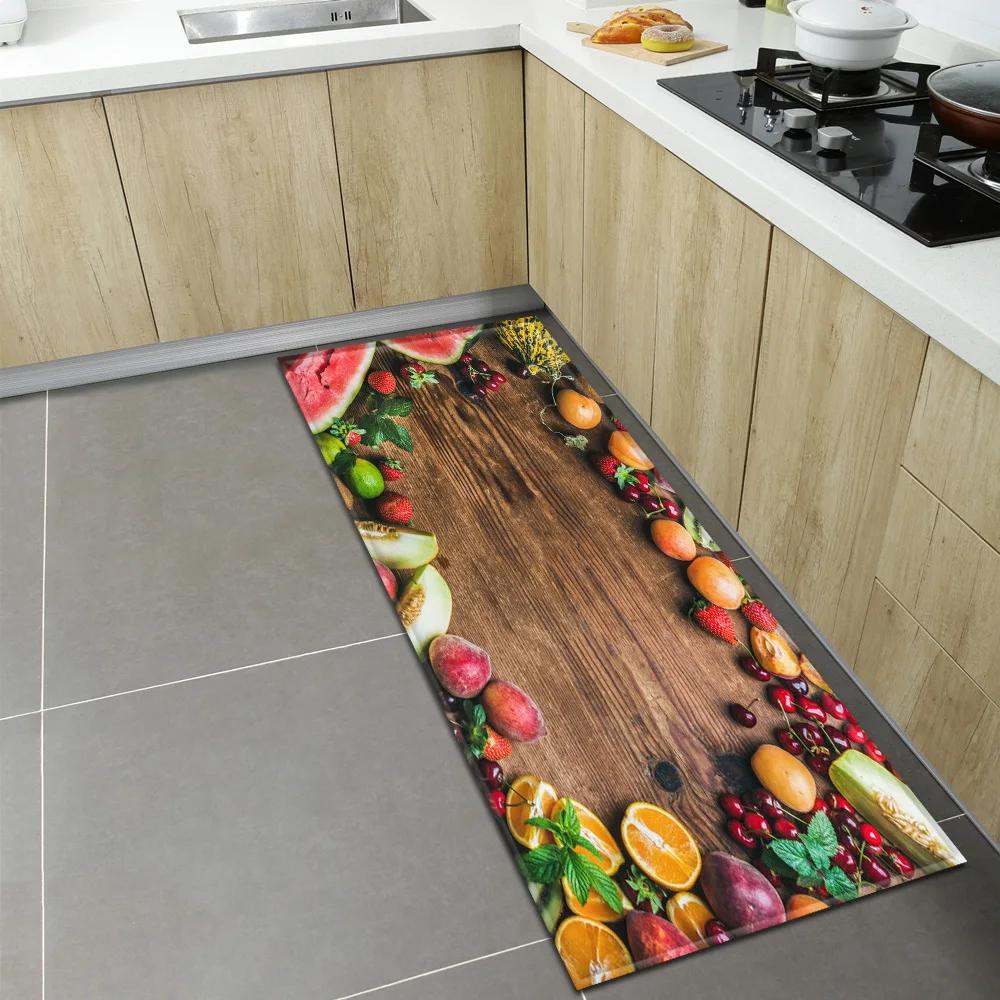 Bedroom Children Living Room Decoration Corridor Bathroom Non-slip Rug Fruit Pattern Kitchen  Home Door Mat