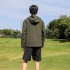 Elastischer Trenchcoat Herren Kapuze Locker Lässige Jacke Outdoor Sport Atmungsaktiv Bequem Einfarbig Mantel Damen