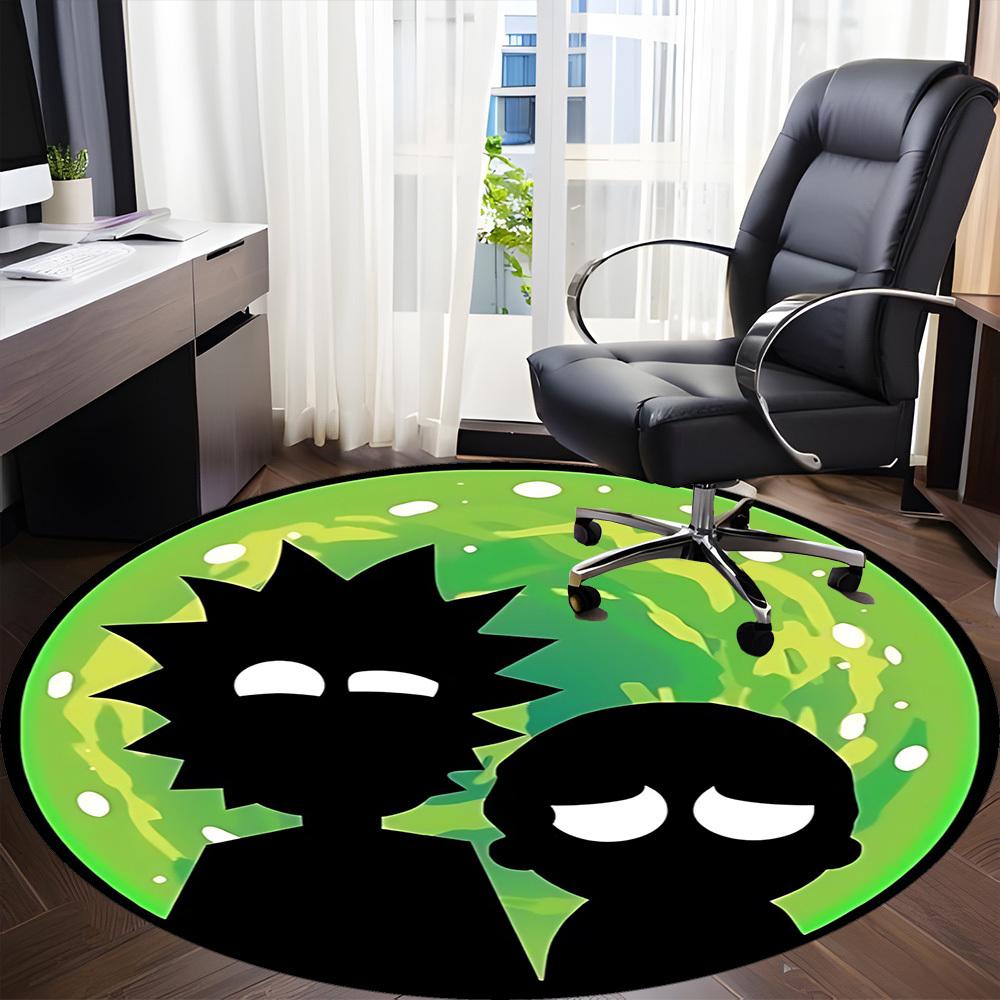 Tappeto Rotondo Ufficio Rick and Morty, Sotto Sedie da Ufficio Camera da Letto Soggiorno Arredamento Casa a0908142