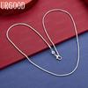 925 Sterling Silver 2mm Exquisite Side Chain Necklace - Banquet Gift Jewelry