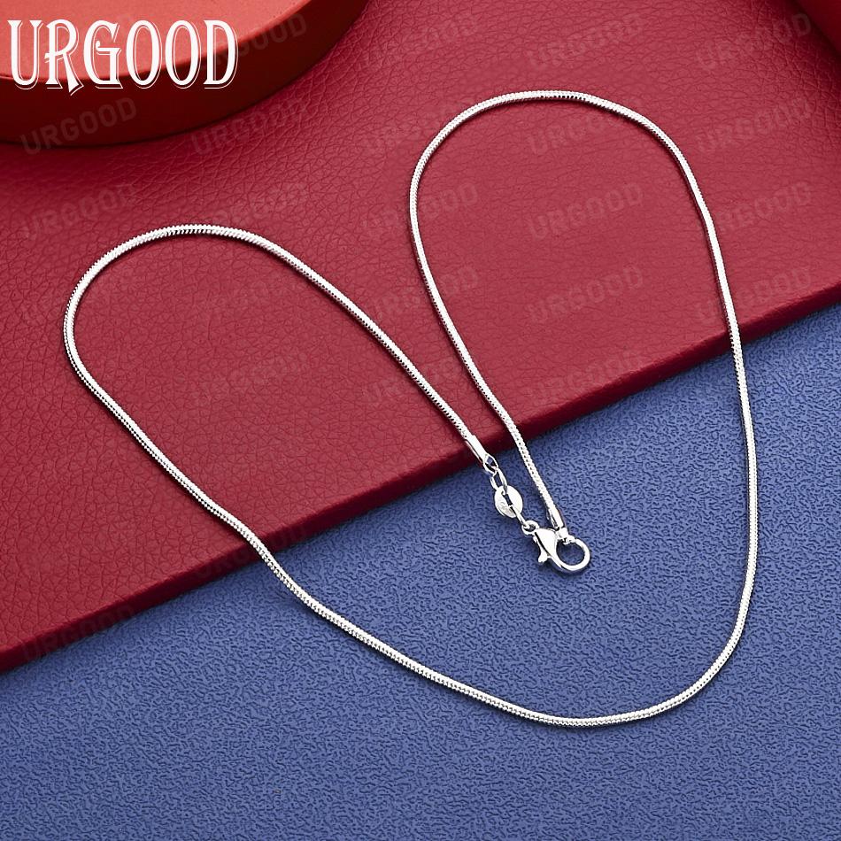 925 Sterling Silver 2mm Exquisite Side Chain Necklace - Banquet Gift Jewelry