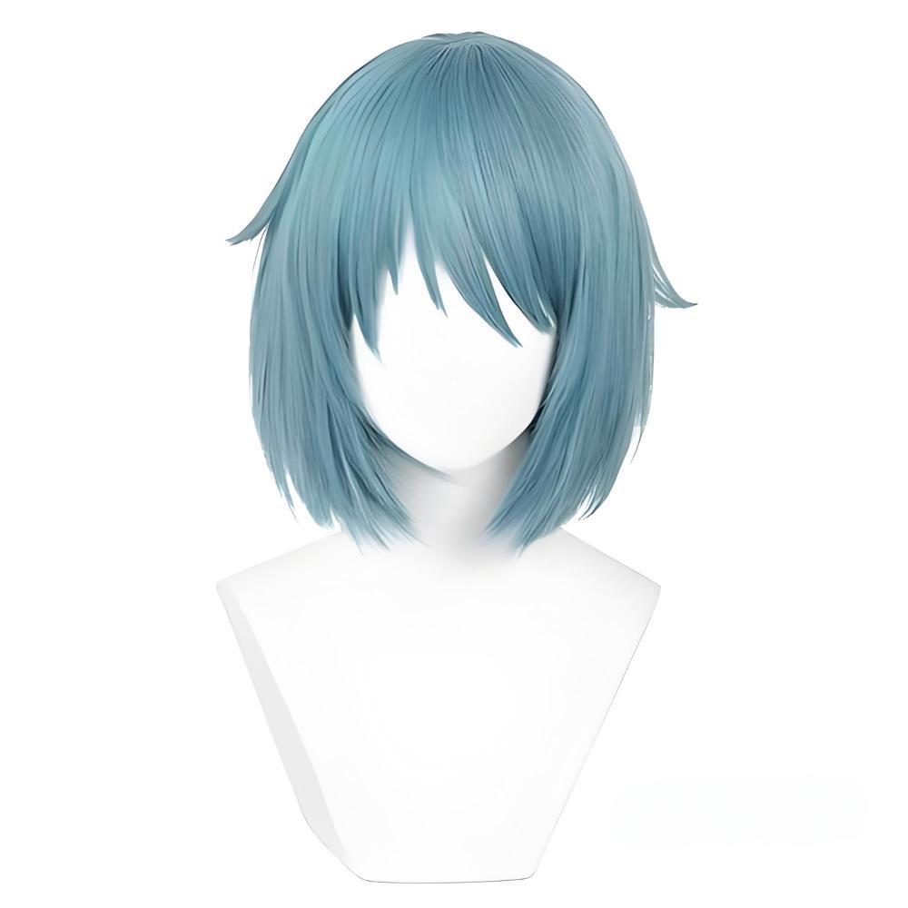 Anime Cosplay Wig, Miki Sayaka Sky Blue Short Bob High-Temperature Fiber Synthetic Hairpiece