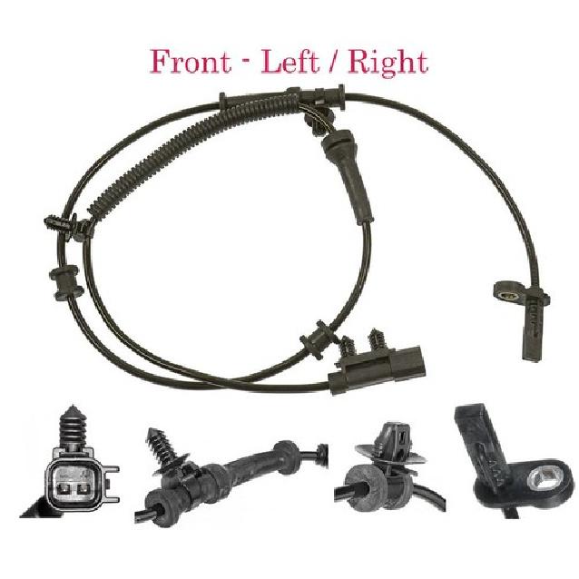 2 Kit ABS Wheel Speed Sensor Front Left & Right W/ Connectors Fits: Dodge Jeep