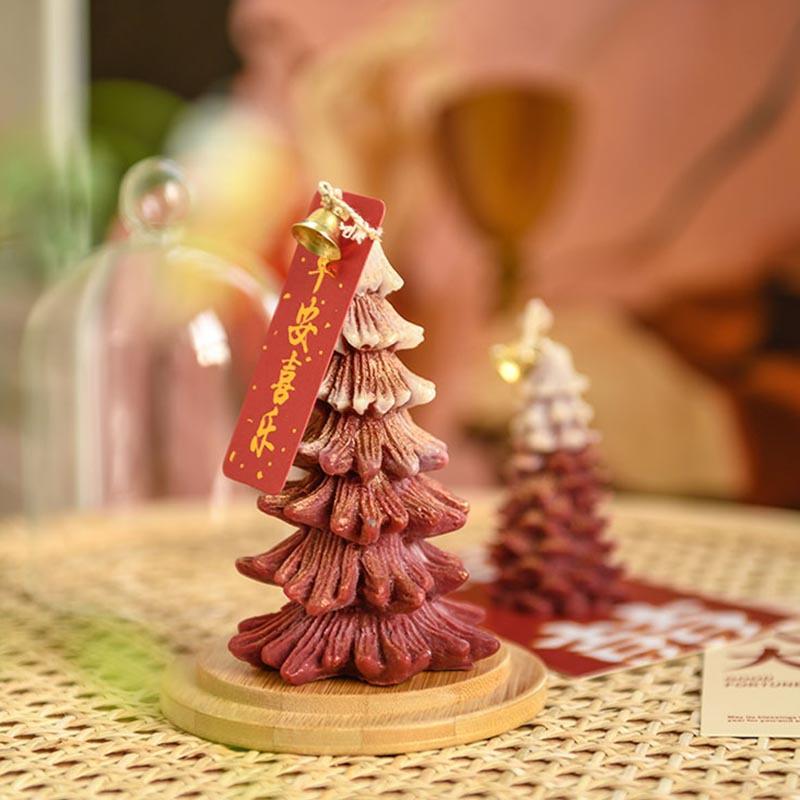 New Year Christmas Aromatherapy Candle Gift Christmas Tree Shaped Home Decoration Soy Wax Candles