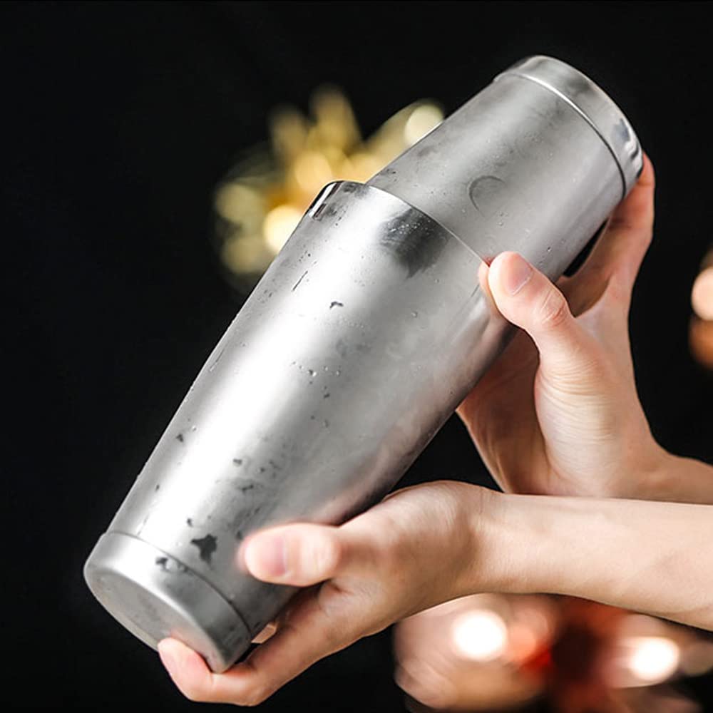 WOMLEX Bostonský koktejlový šejkr 820ml a 550ml (stříbrný)